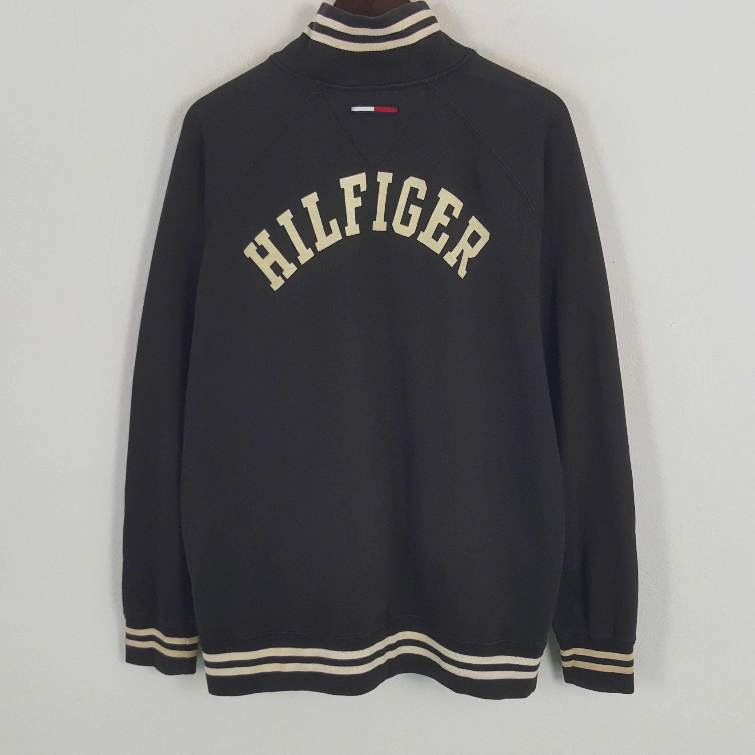 Tommy Jeans × Vintage Vintage Tommy Jeans Patch Logo Zipper Sweater Jacket Size US L / EU 52-54 / 3 - 3 Thumbnail