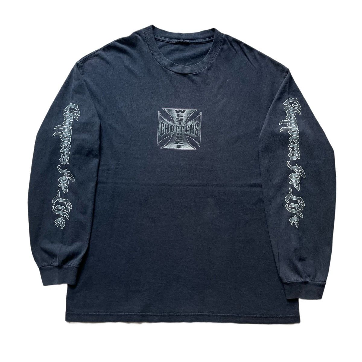 WEST COAST CHOPPERS XL ヴィンテージ フェード NEW Distressed West Coast Choppers Shirt Black Fade Mens XL