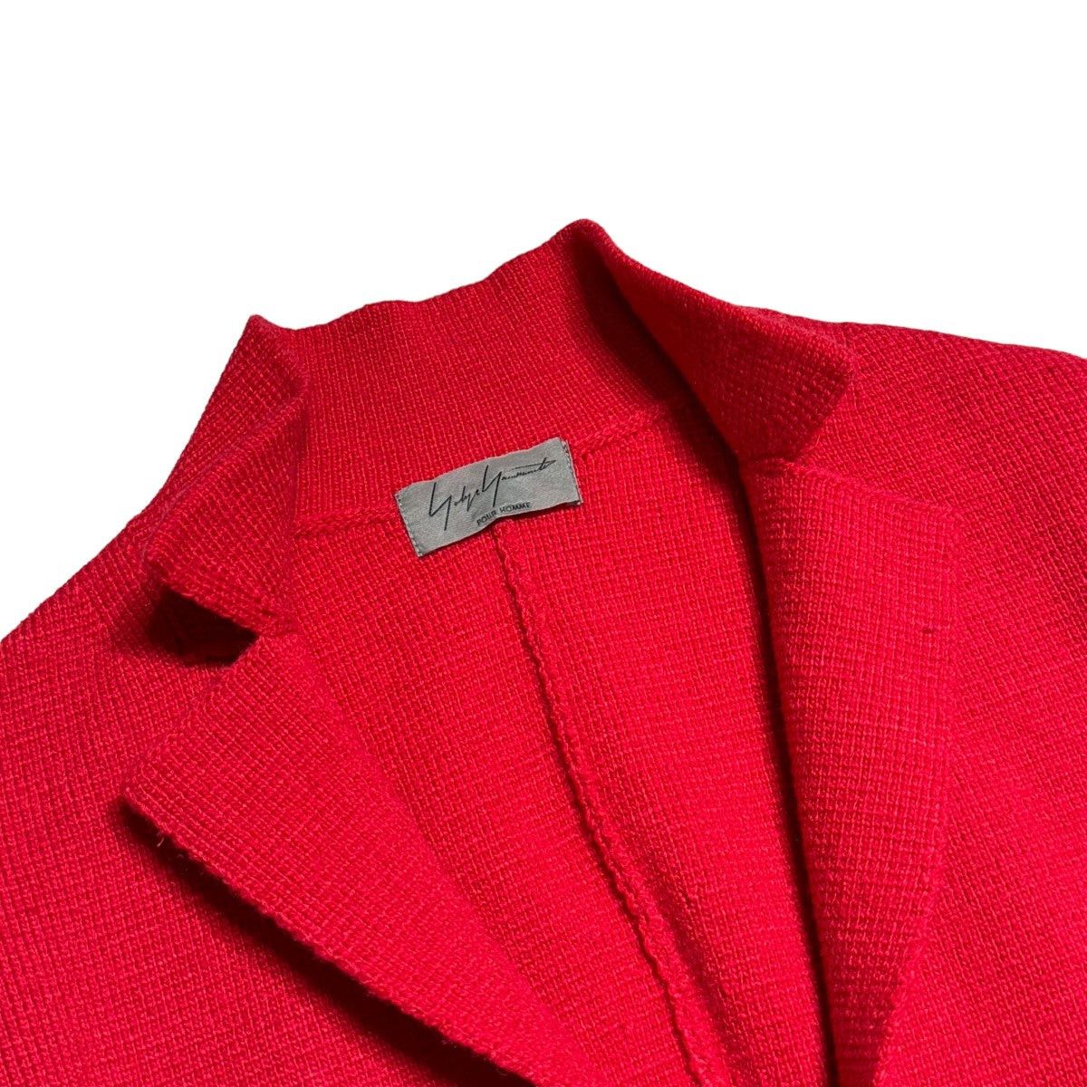 Yohji Yamamoto YYPH red knit jacket HY-K91-983 Size US L / EU 52-54 / 3 - 3 Thumbnail