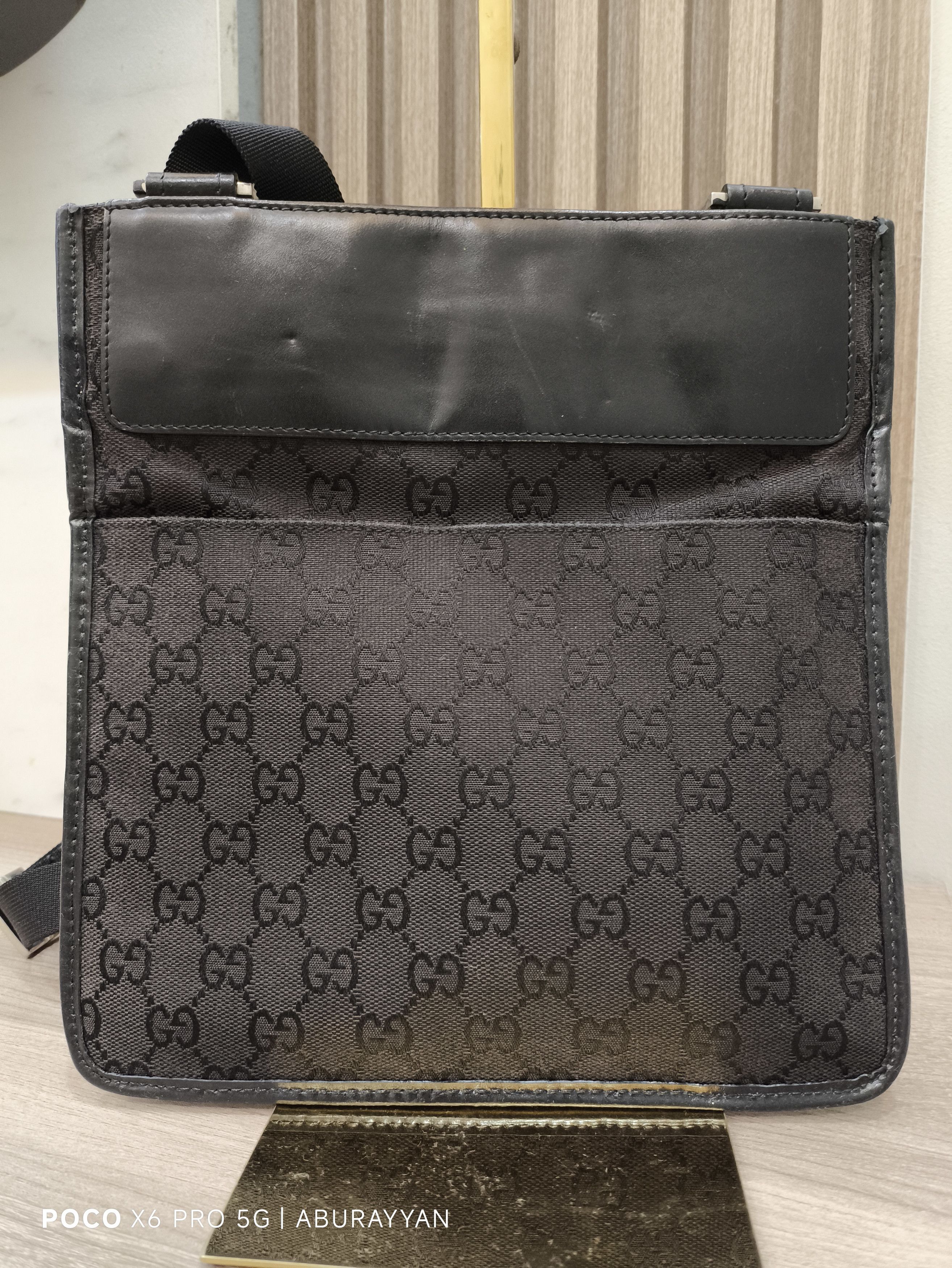 Gucci Gucci Black GG Canvas Crossbody Bag Size ONE SIZE - 3 Thumbnail