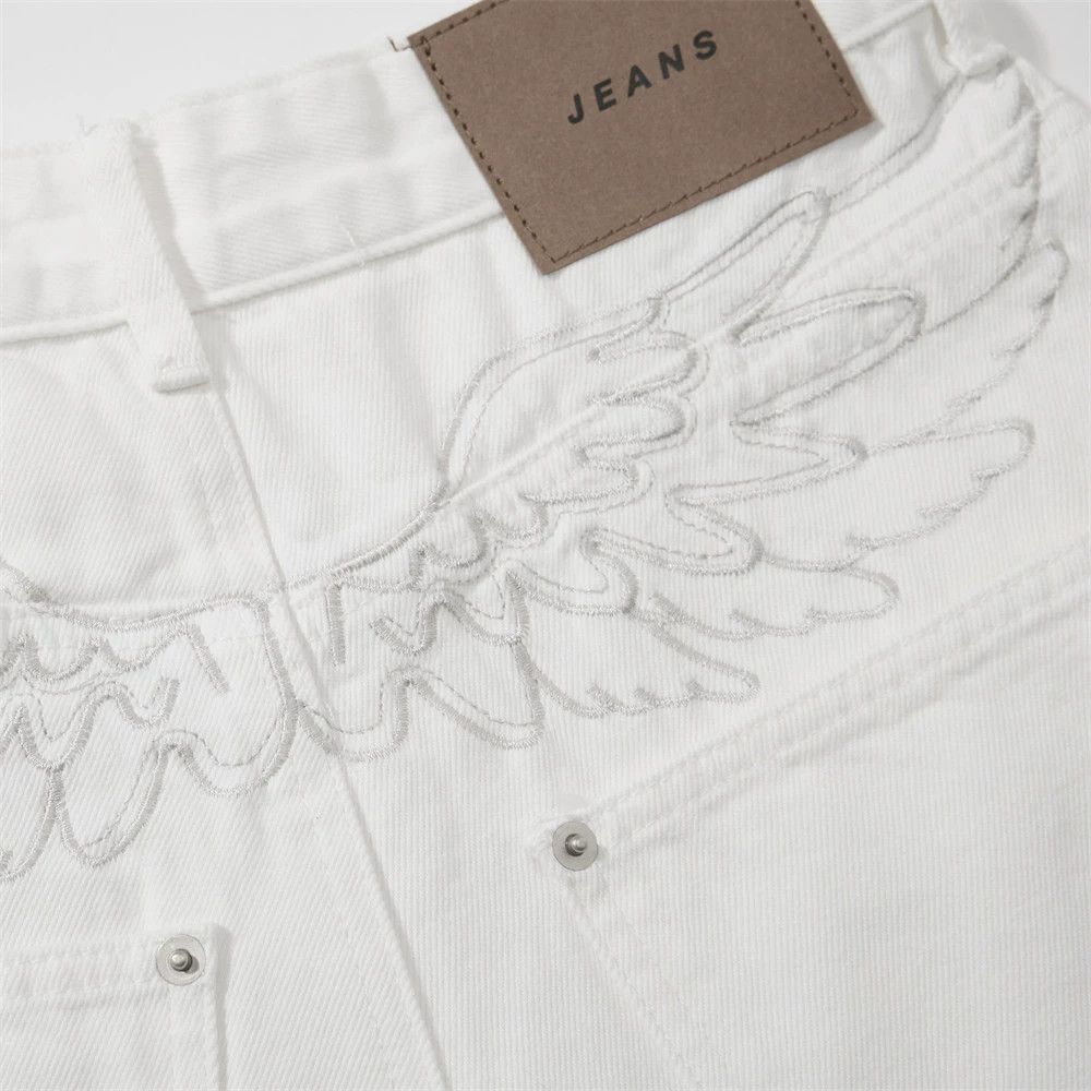 Vintage Men's washed vintage wings embroidered scimitar jeans Size US 32 / EU 48 - 4 Thumbnail