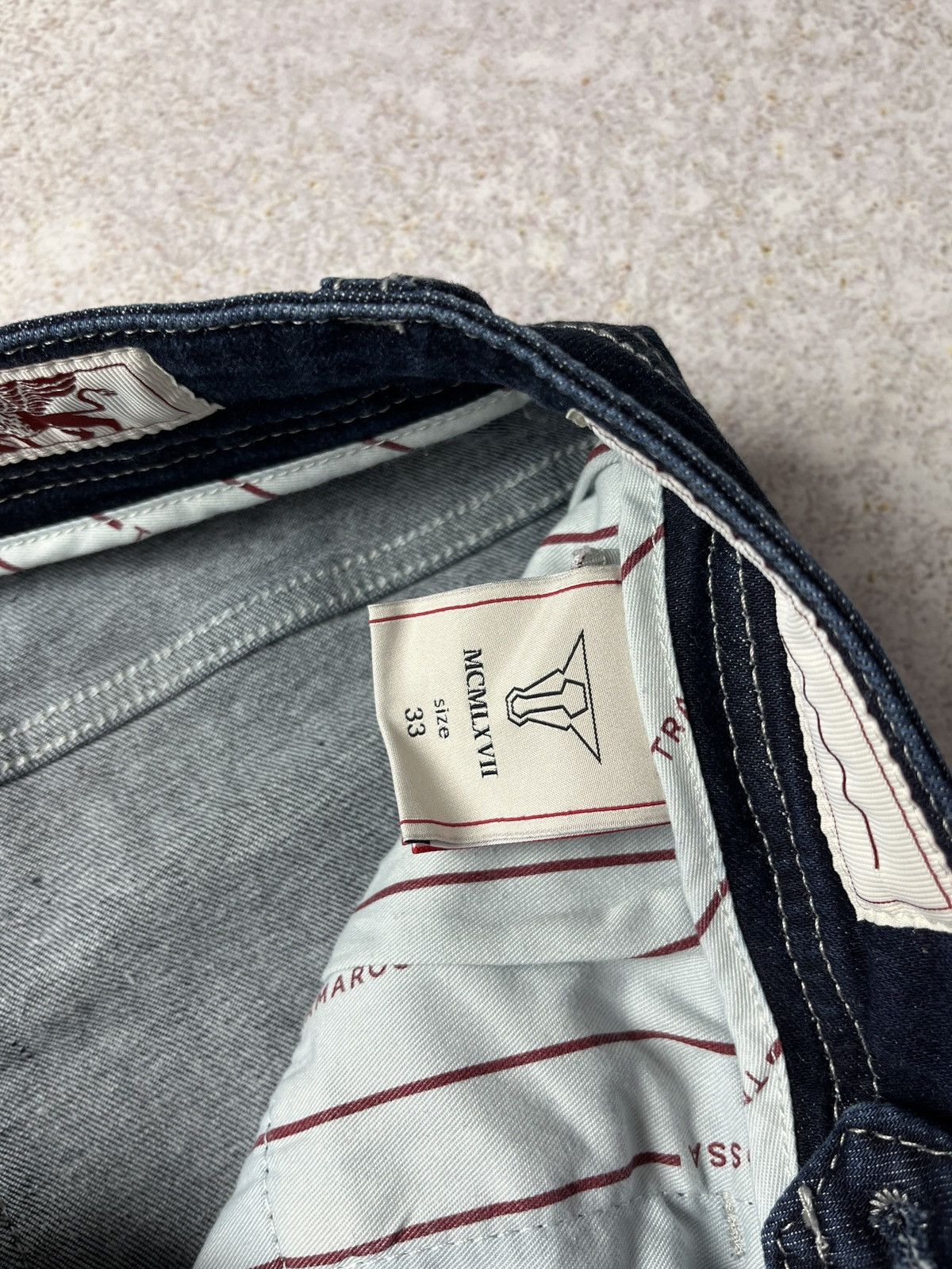 Vintage DDP Tramarossa Leonardo D524 BLU RINSE Jeans Pants Luxury Size US 33 - 8 Thumbnail