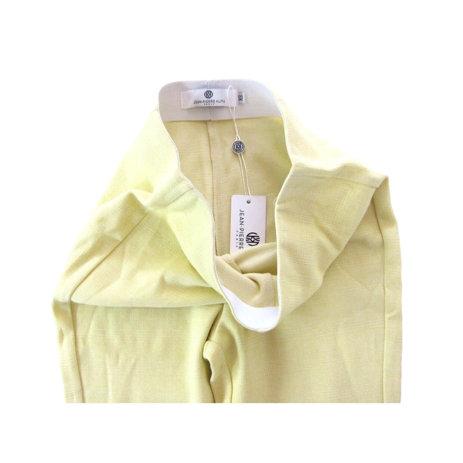 Vintage NWT Jean Pierre Klifa Paris Jackie Yellow Plaid Checkered Stretch Pant XS Women Dress Pants Size 26" / US 2 / IT 38 - 5 Thumbnail