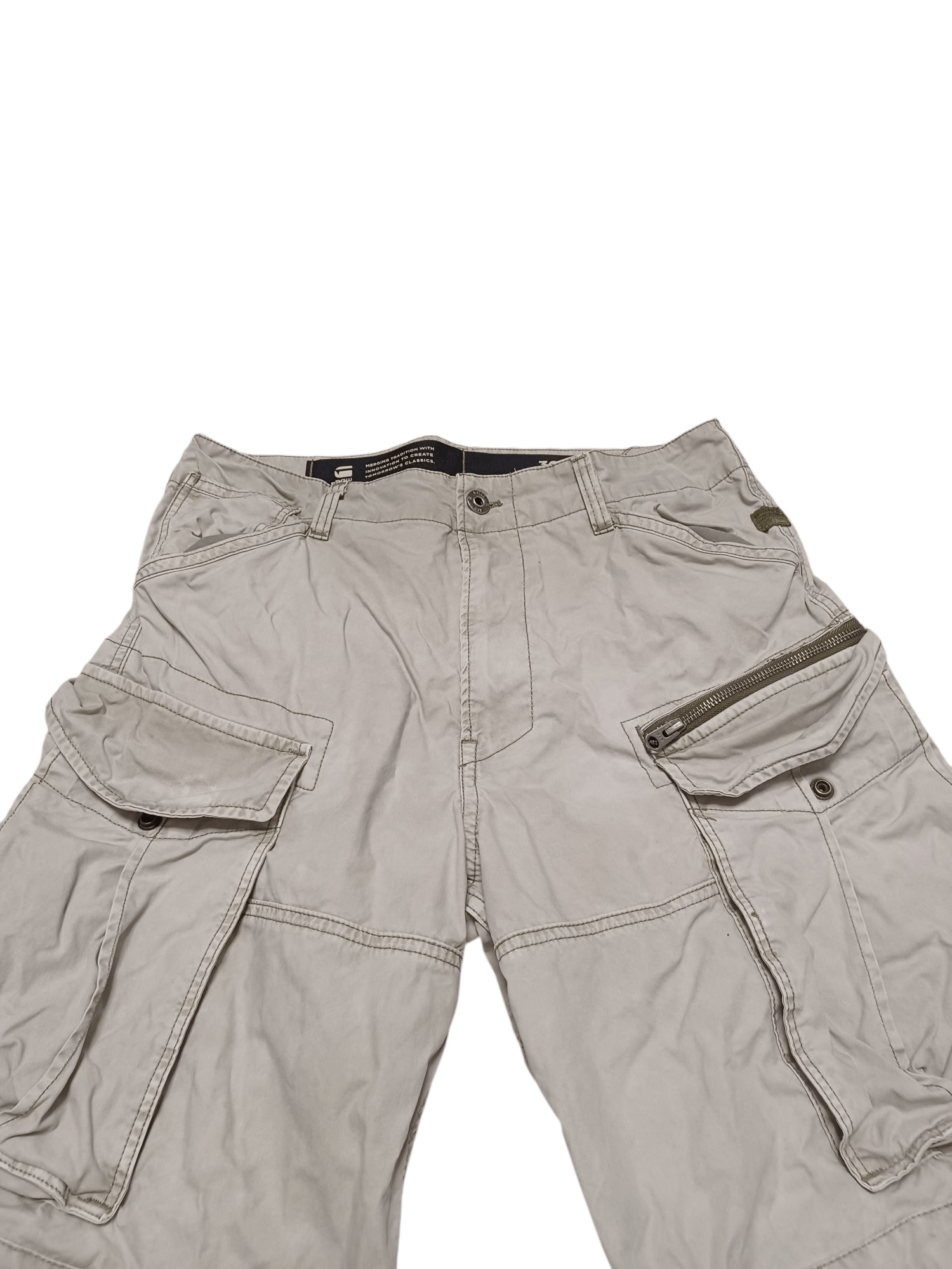 G-Star G STAR RAW MILITARY KHAKI CARGO MULTIPOCKET JAPANESE SHORTS Size US 30 / EU 46 - 2 Thumbnail