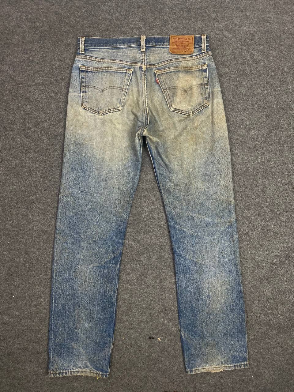 Levi's vintage levis 501xx distressed denim nice design Size US 35 - 1 Thumbnail