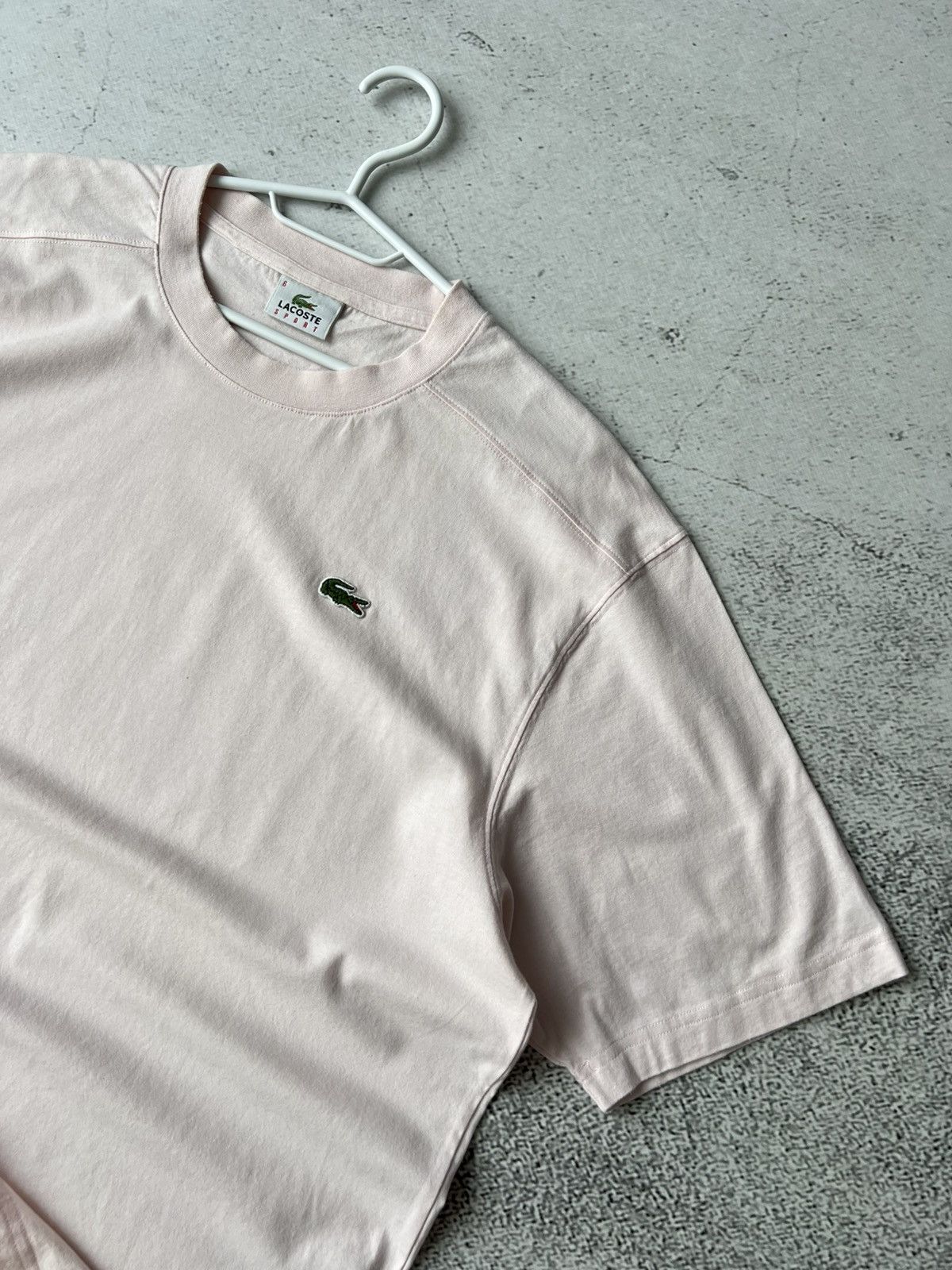 Lacoste Rare Lacoste Pastel Pink Croc Tee Size XL Vintage Size US XL / EU 56 / 4 - 3 Thumbnail