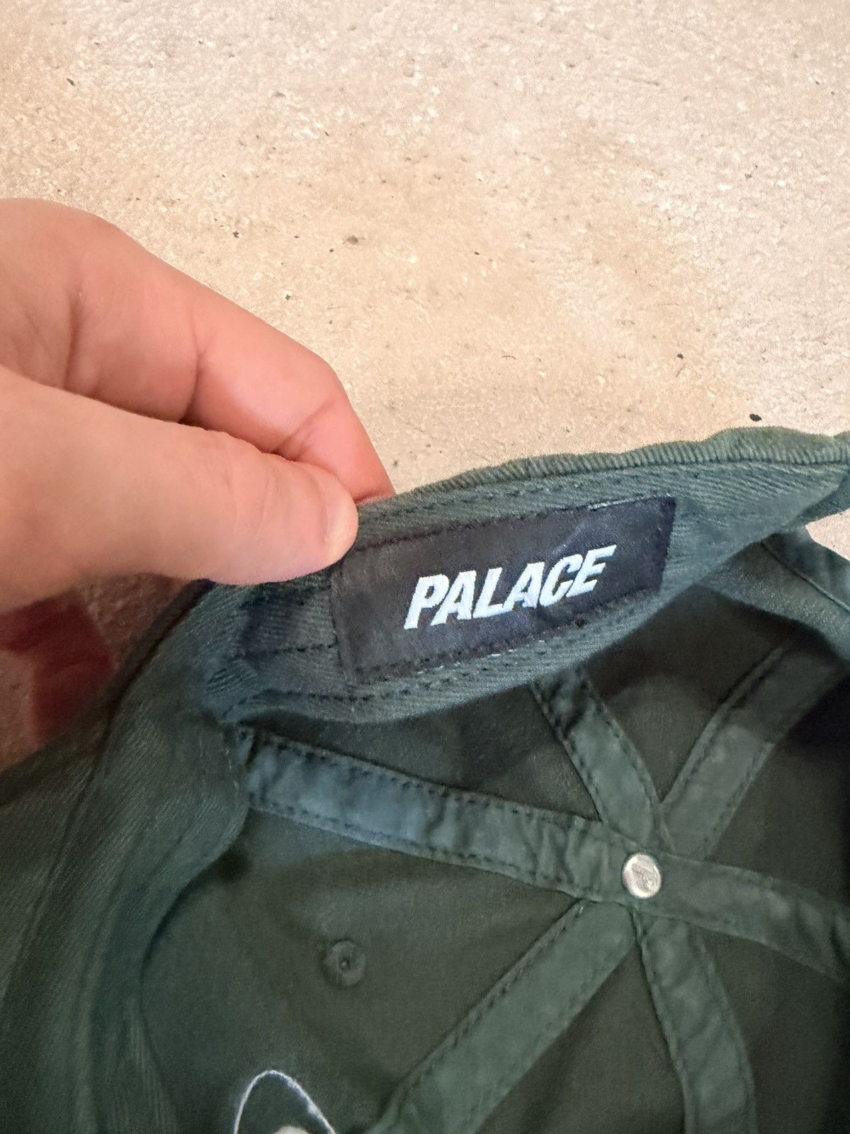 Palace Palace Washed Twill P 6-Panel Hat Dark Forest Green 🍃 Size ONE SIZE - 6 Thumbnail