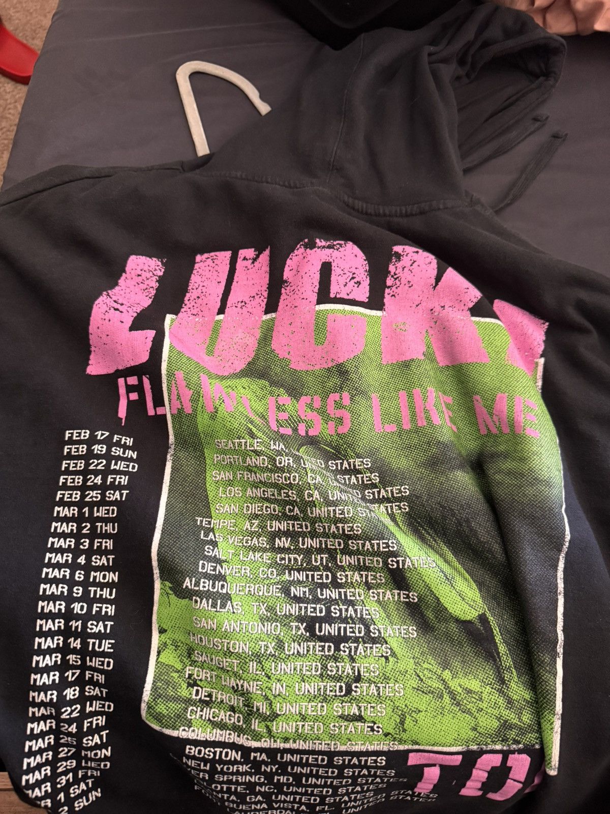Vintage Lucki FLAWLESS LIKE ME tour hoodie Size US XXL / EU 58 / 5 - 2 Thumbnail
