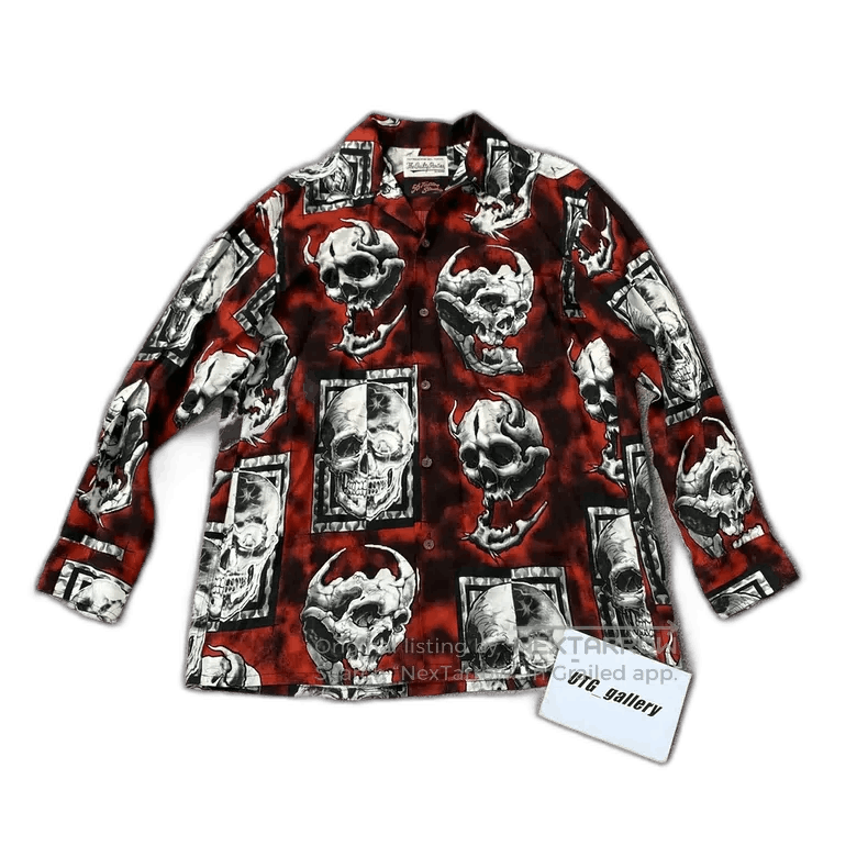 Wacko Maria WACKO MARIA Skull Graffiti Long Sleeve Shirt Size US L / EU 52-54 / 3 - 1 Thumbnail