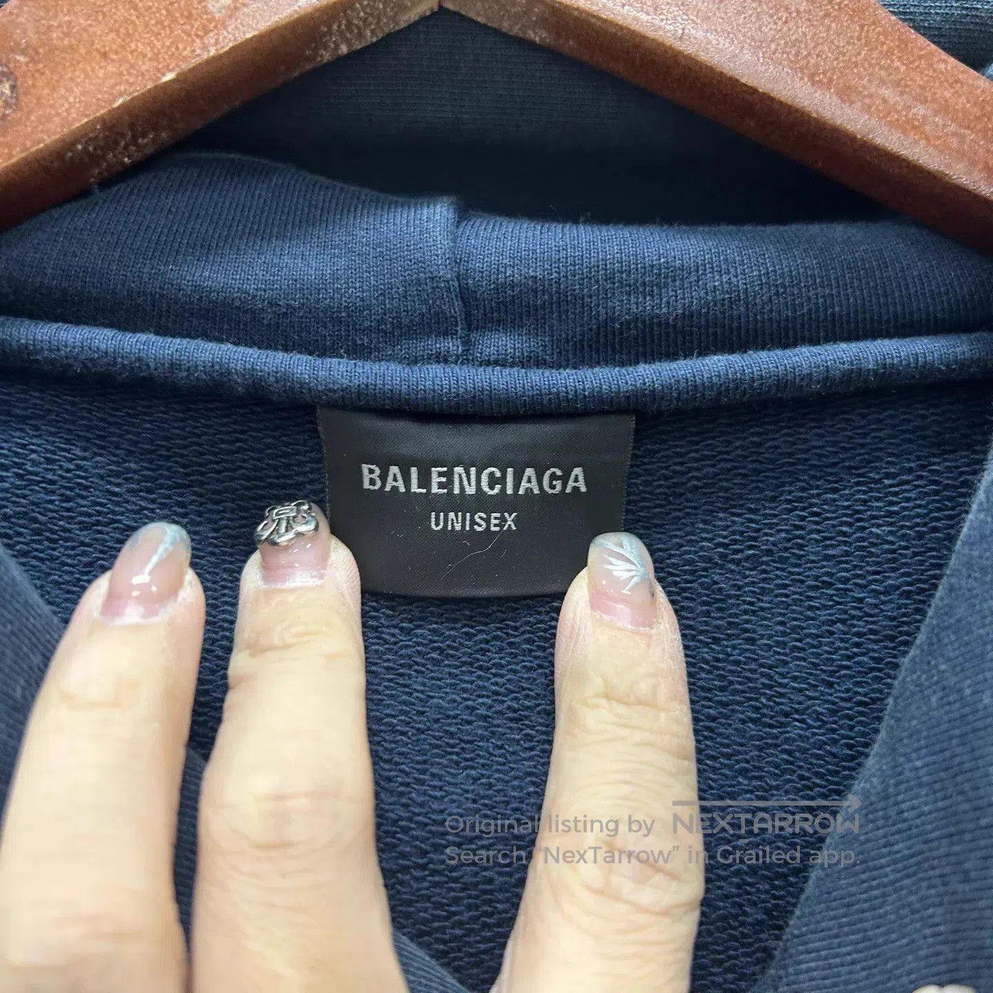 Balenciaga Blue Denim Hooded Jacket with Distressed Details. Size US L / EU 52-54 / 3 - 3 Thumbnail