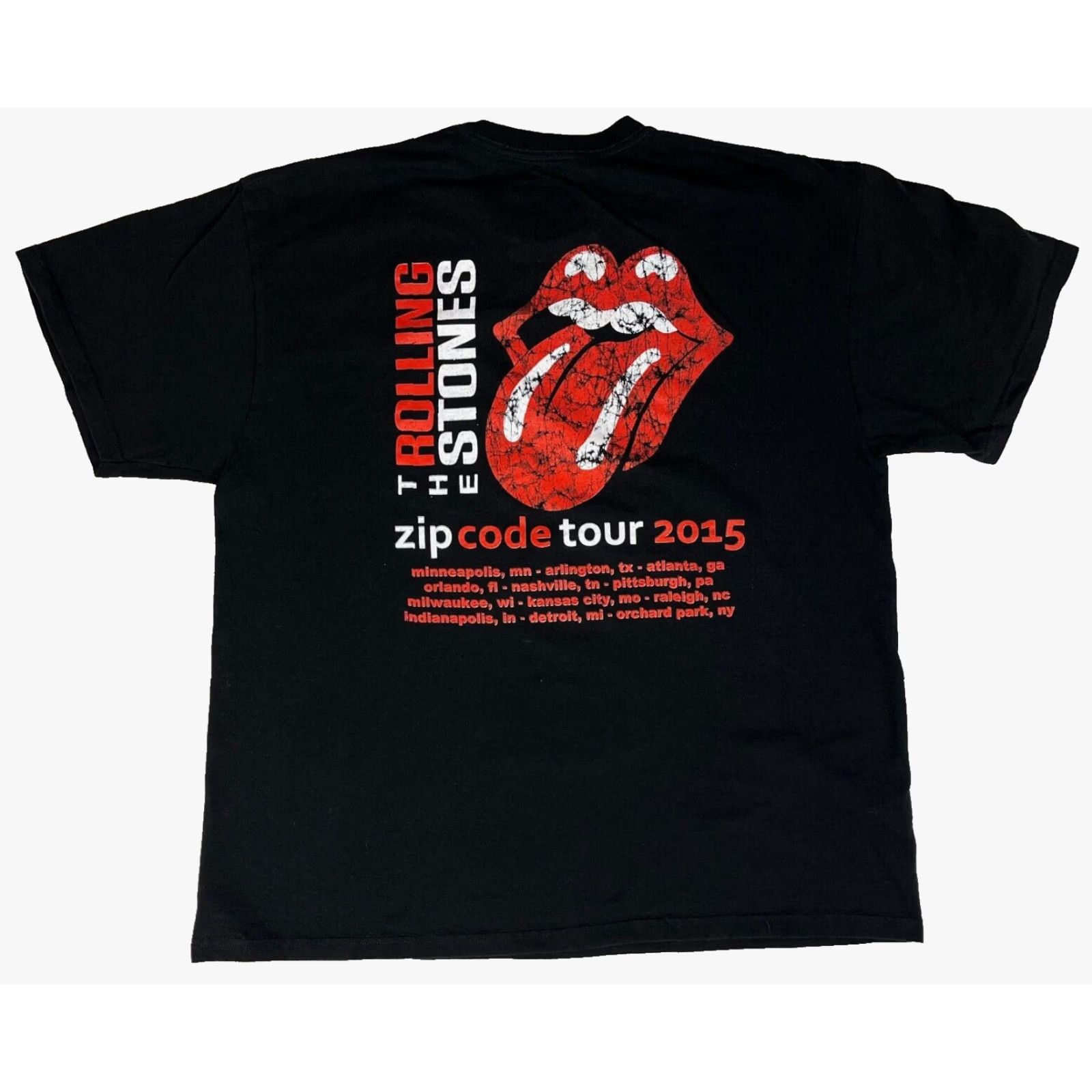 Vintage VINTAGE The Rolling Stones Zip Code Tour 2015 T-Shirt Double-Sided XL Black Cotton Crew Neck Short Sleeve Men Mus ic Rock Shirt XXL Size US XL / EU 56 / 4 - 2 Thumbnail