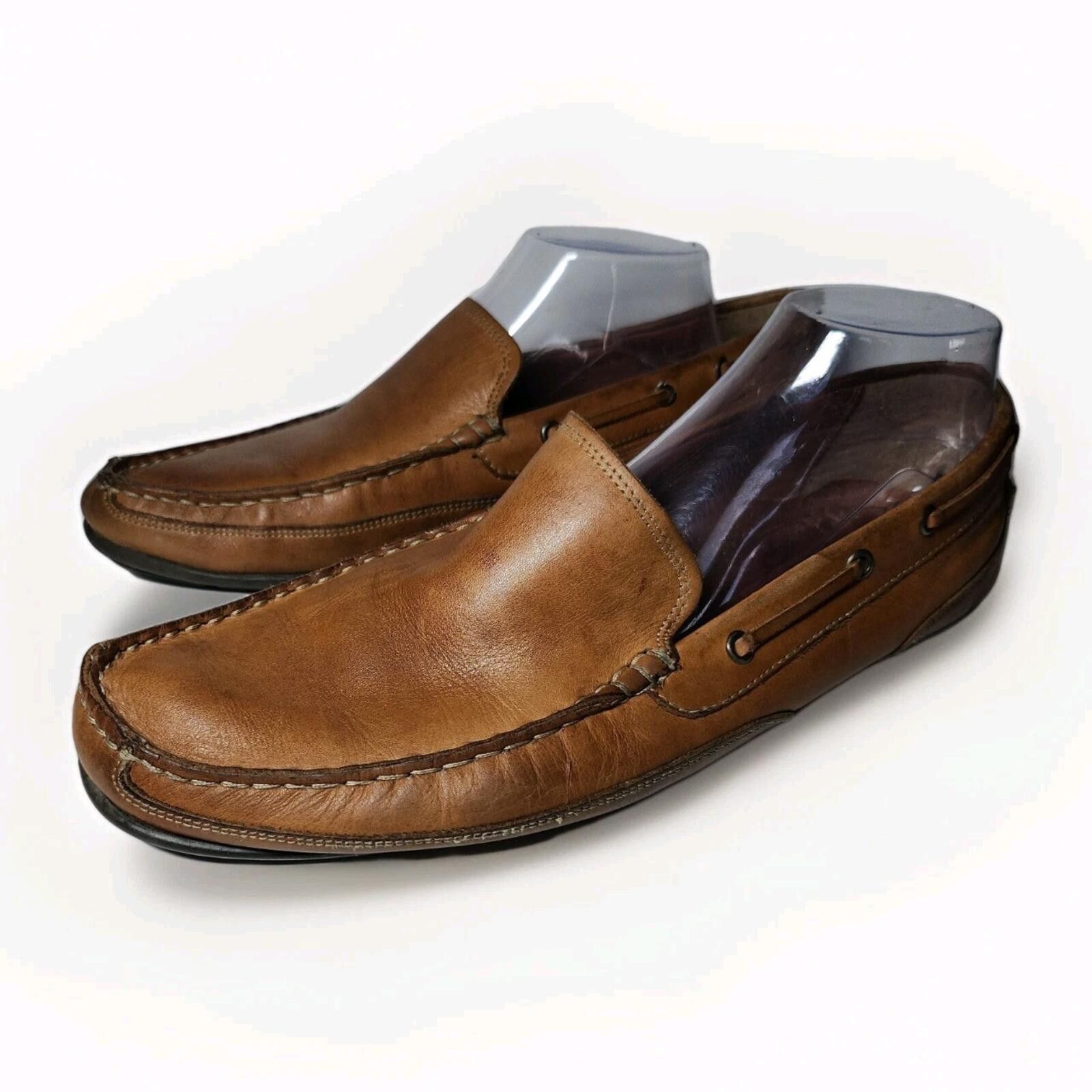 Bass BASS HANK Loafers Slip On Moccasins Shoes 11.5 Brown Leather Size US 11.5 / EU 44-45 - 1 Thumbnail