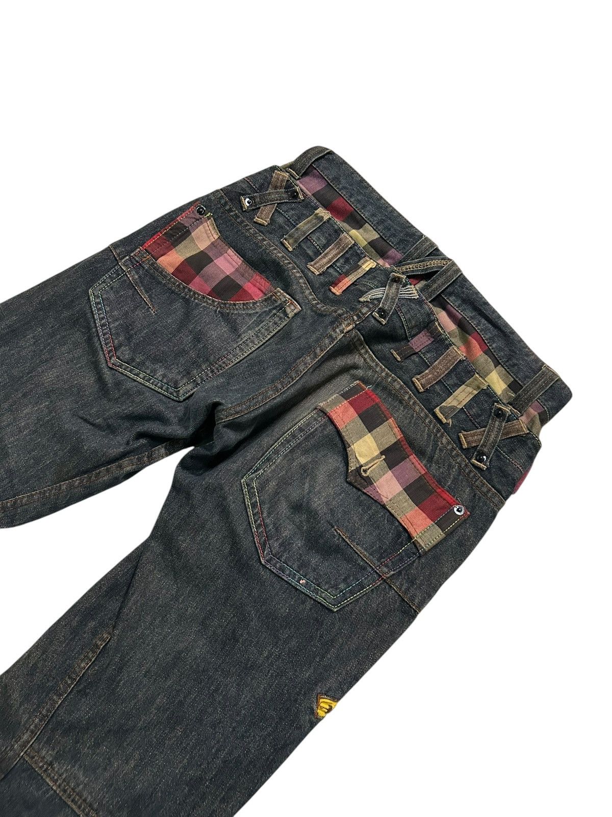 Japanese Brand × Kapital × Vintage Double Waist Dominate Japanese Punk Style Denim Jeans Size US 31 - 5 Thumbnail