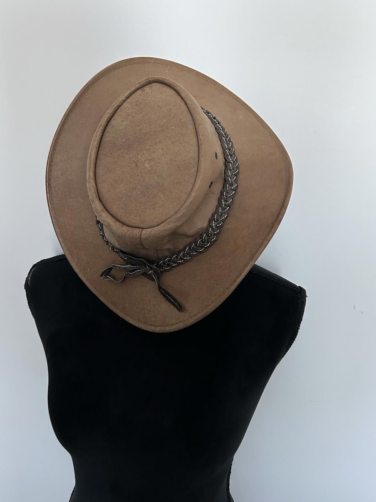 Designer JACARU Leather Handmade Hat Made In Australia 🇦🇺 Size M Size ONE SIZE - 8 Thumbnail