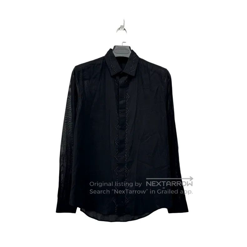 Saint Laurent Paris Sequined Organza Shirt