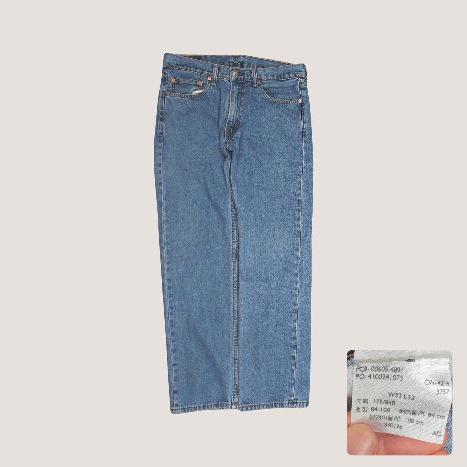 Levi's Levi's 505 Stonewash Straight Leg Jeans 33x32 Size US 33 - 1 Thumbnail