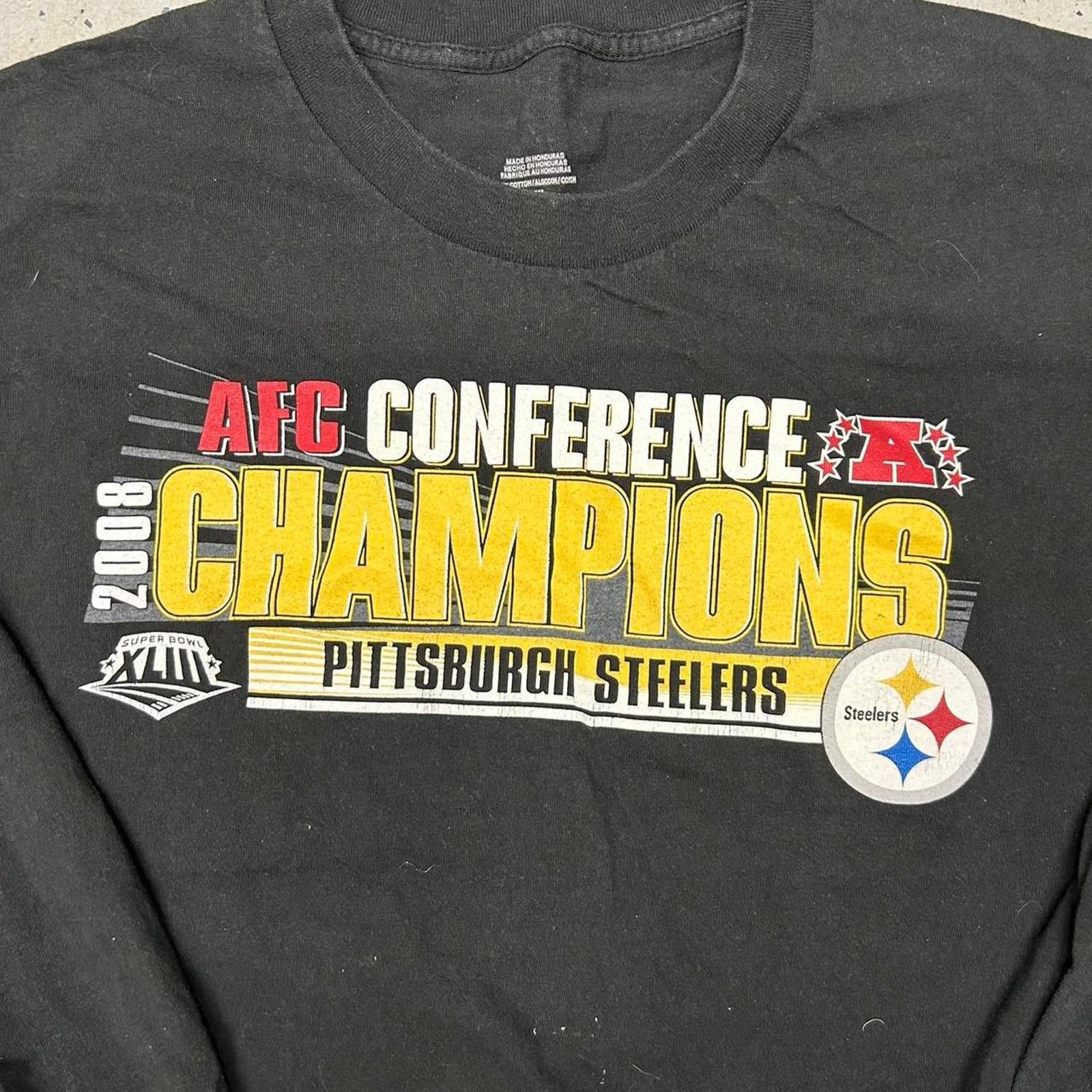 NFL Pittsburgh Steelers 2008 Champions long sleeve t-shirt Size US XL / EU 56 / 4 - 2 Thumbnail