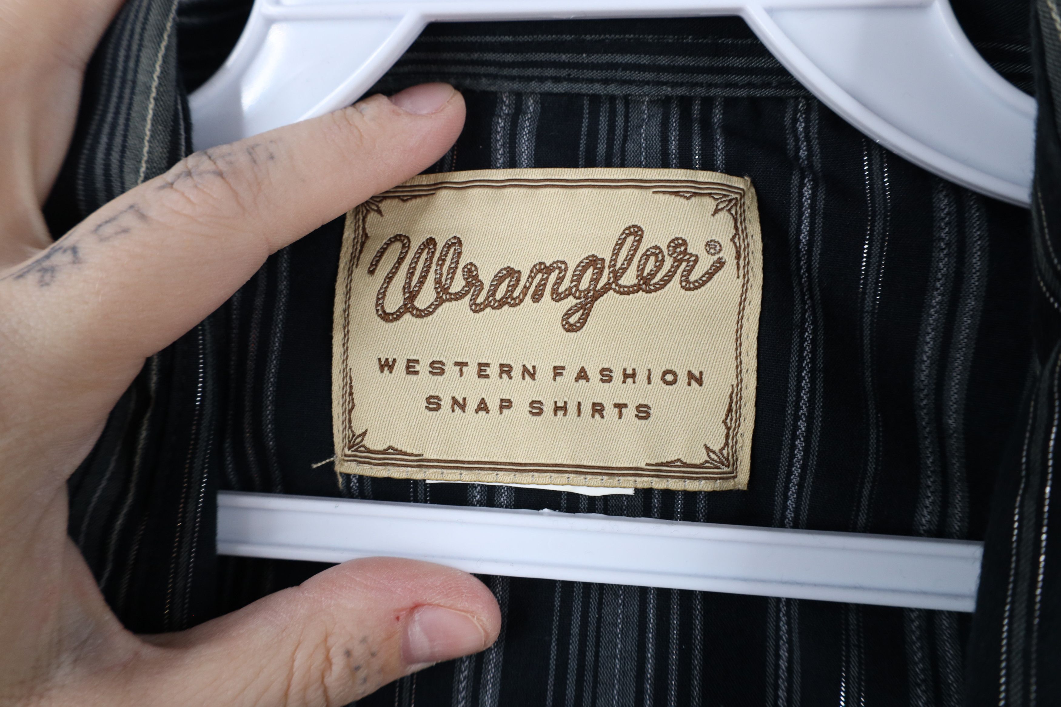 Vintage × Wrangler Vintage 90s Wrangler Metallic Striped Snap Button Shirt Size US XXL / EU 58 / 5 - 8 Thumbnail