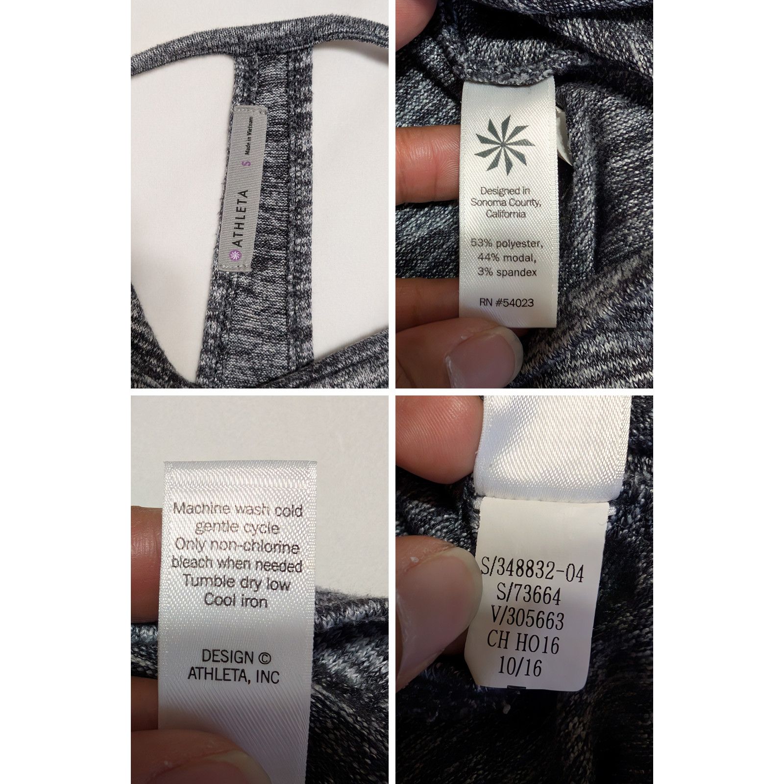 Athleta Athleta Pose Womem's Top Dark Marl RN 54023 Size Small S Size S / US 4 / IT 40 - 7 Thumbnail