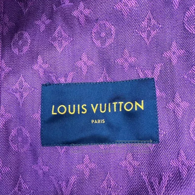 Louis Vuitton Louis Vuitton Purple full logo denim jacket Size US L / EU 52-54 / 3 - 6 Thumbnail