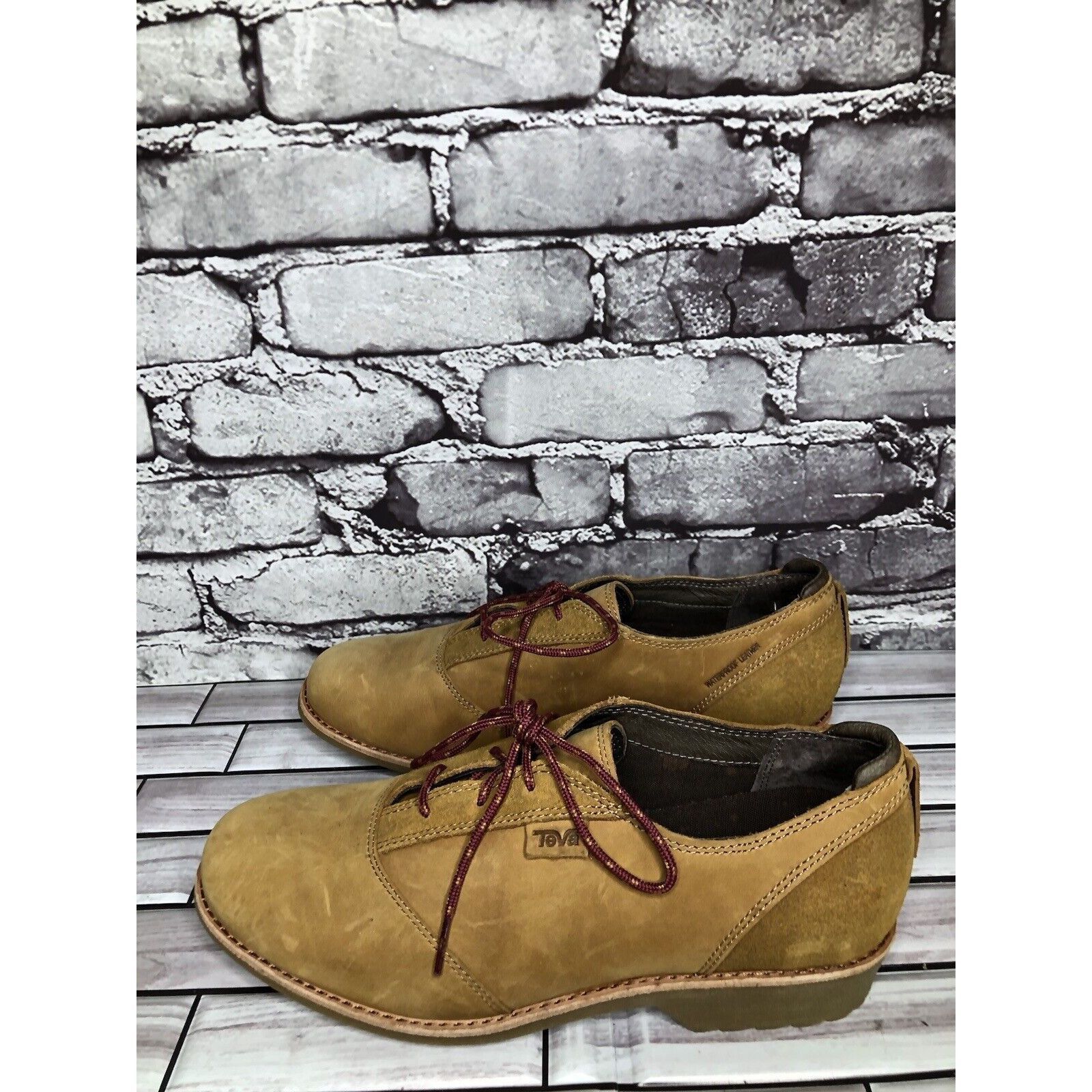 Teva Teva De La Vina Dos Bison Brown Leather Lace Up Oxford Shoes Size US 9.5 / IT 39.5 - 15 Thumbnail