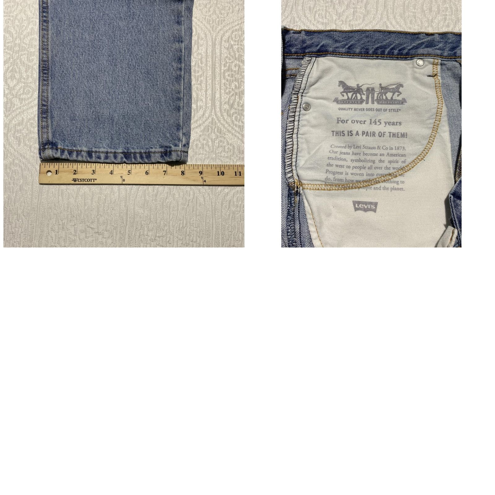 Levi's Levi's Jeans Mens Relaxed Levi's 550 36x32 Denim Medium Blue Cotton 5-Pocket Classic Zip Fly Mens Size US 36 / EU 52 - 8 Thumbnail