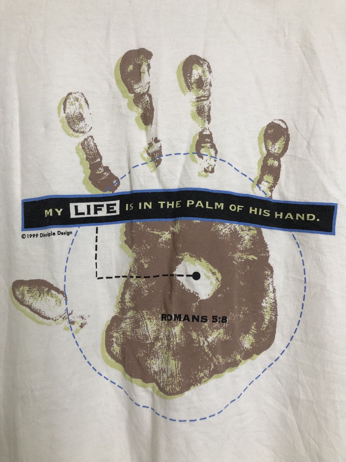 Vintage Vintage Romans 5:8 T-Shirt Size US L / EU 52-54 / 3 - 2 Thumbnail