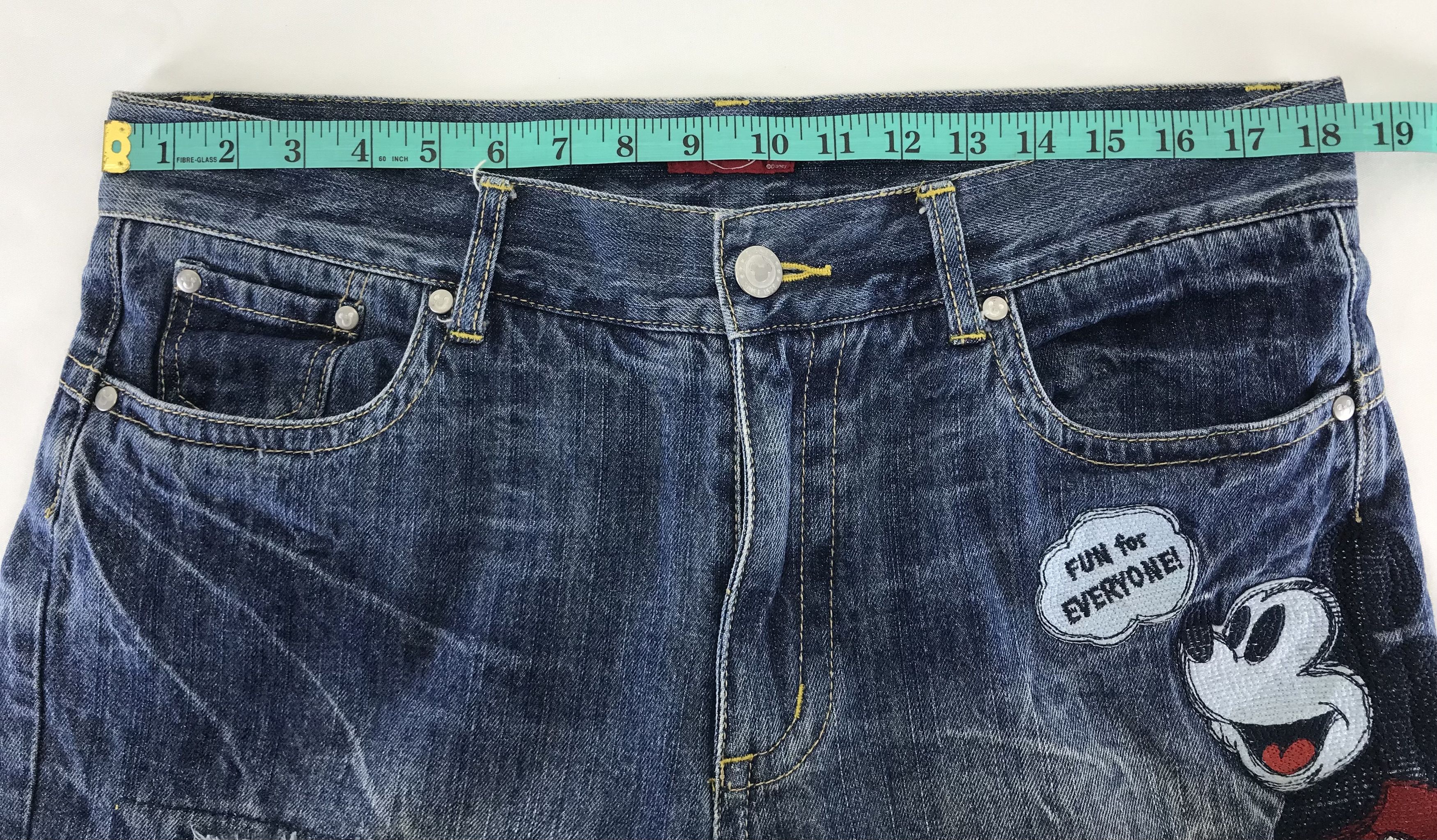 Mickey Mouse Vintage Disney x Mickey Mouse Embroidered Jeans Size US 36 / EU 52 - 14 Thumbnail
