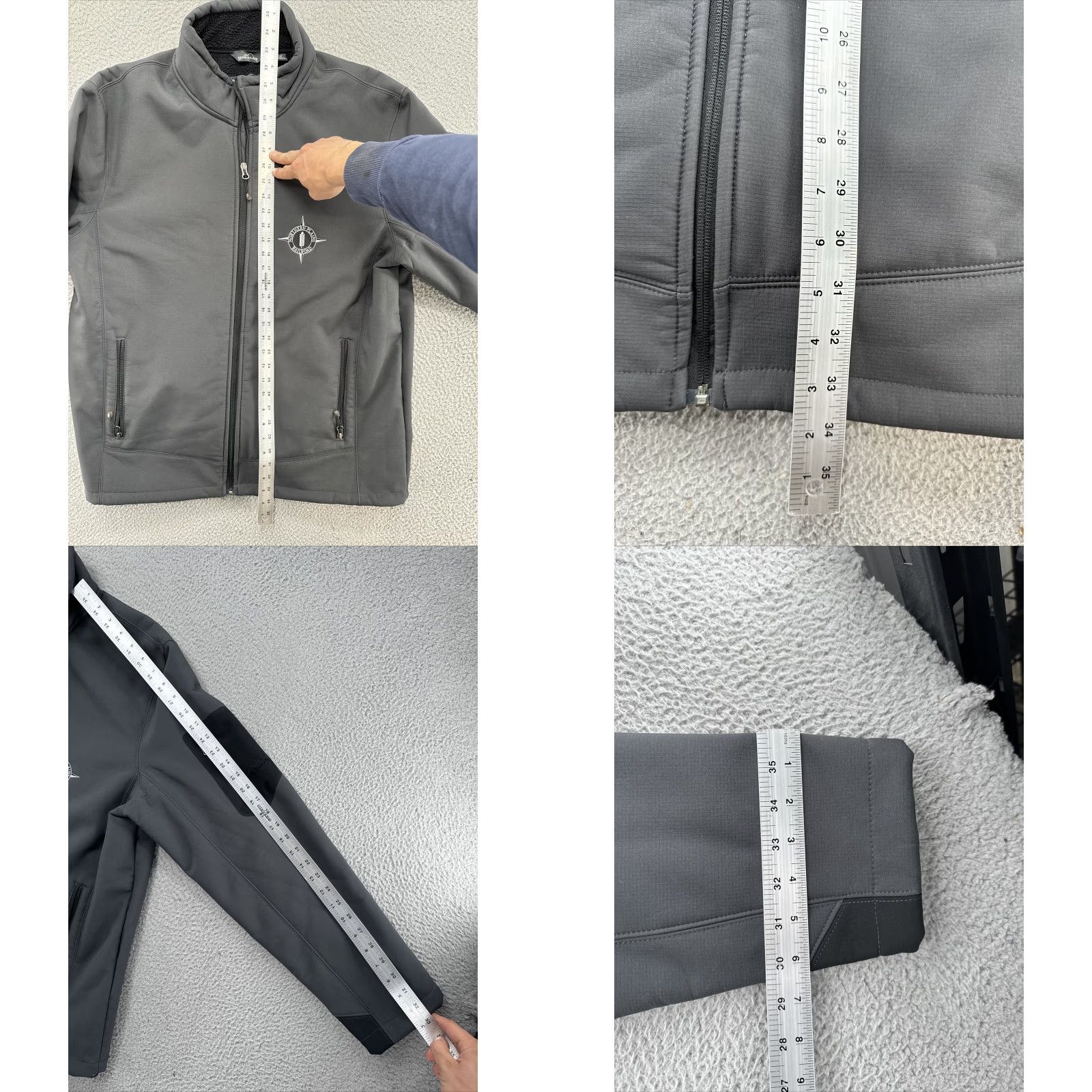 Eddie Bauer Eddie Bauer Northern Plains Railroad Embroidered Logo Full Zip Jacket Mens 2XL Gray Fleece Polyester Jacket/Coat Length Mid-Length Regular Mens Top Size US XXL / EU 58 / 5 - 8 Thumbnail