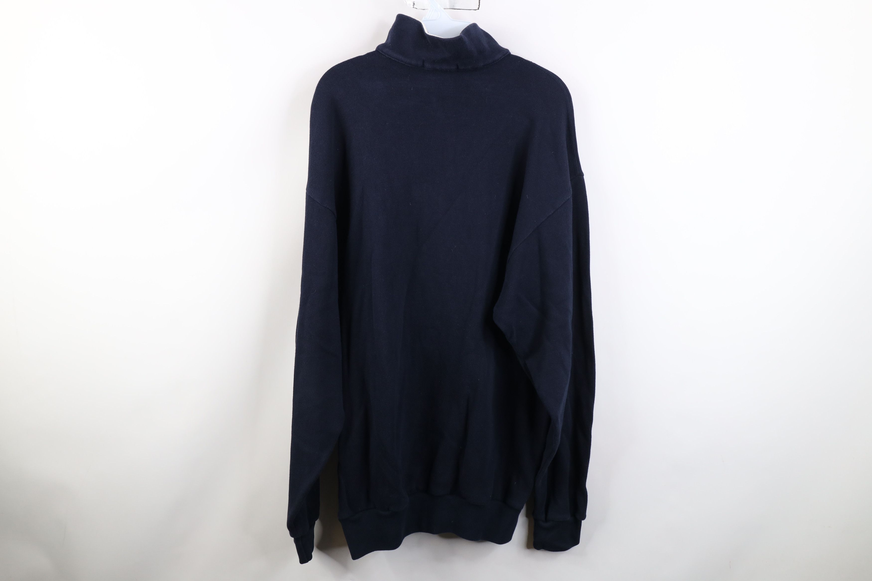Nautica Vintage 90s Nautica Ribbed Knit 1/4 Half Zip Sweater Blue Size US M / EU 48-50 / 2 - 12 Thumbnail
