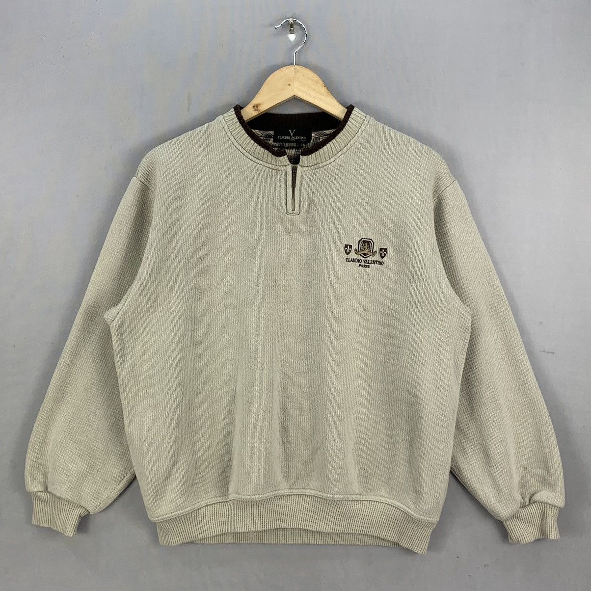 Japanese Brand Claudio Valentino Paris Vintage Pullover Sweatshirt Size US L / EU 52-54 / 3 - 1 Thumbnail