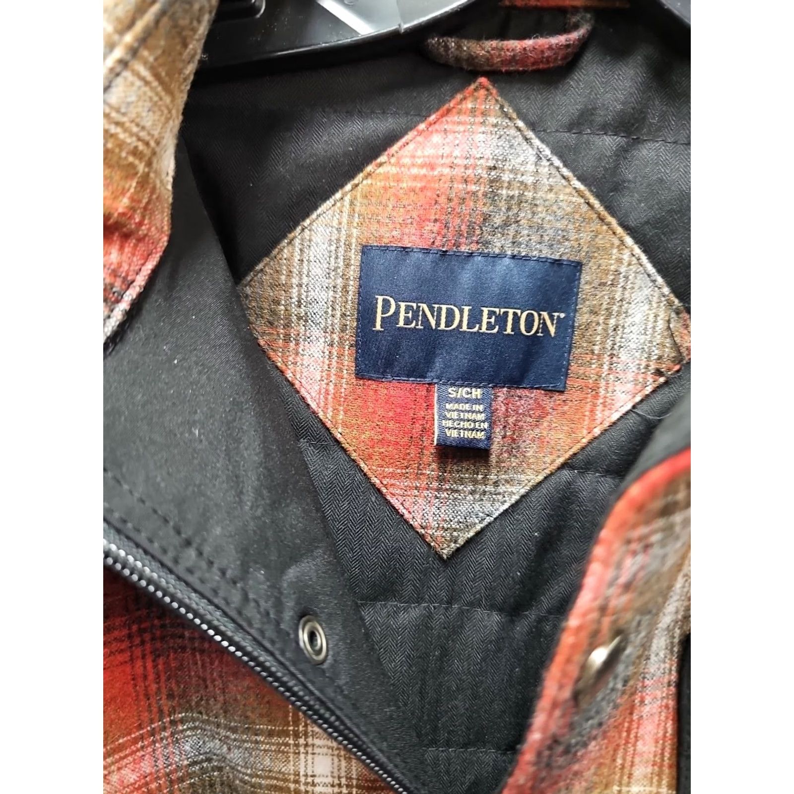 Pendleton Pendleton Mens S Plaid Wool Jacket Quilted Insulated Lining Pockets Wool Shirt Jacket Zip Snap Pockets Size US S / EU 44-46 / 1 - 2 Thumbnail