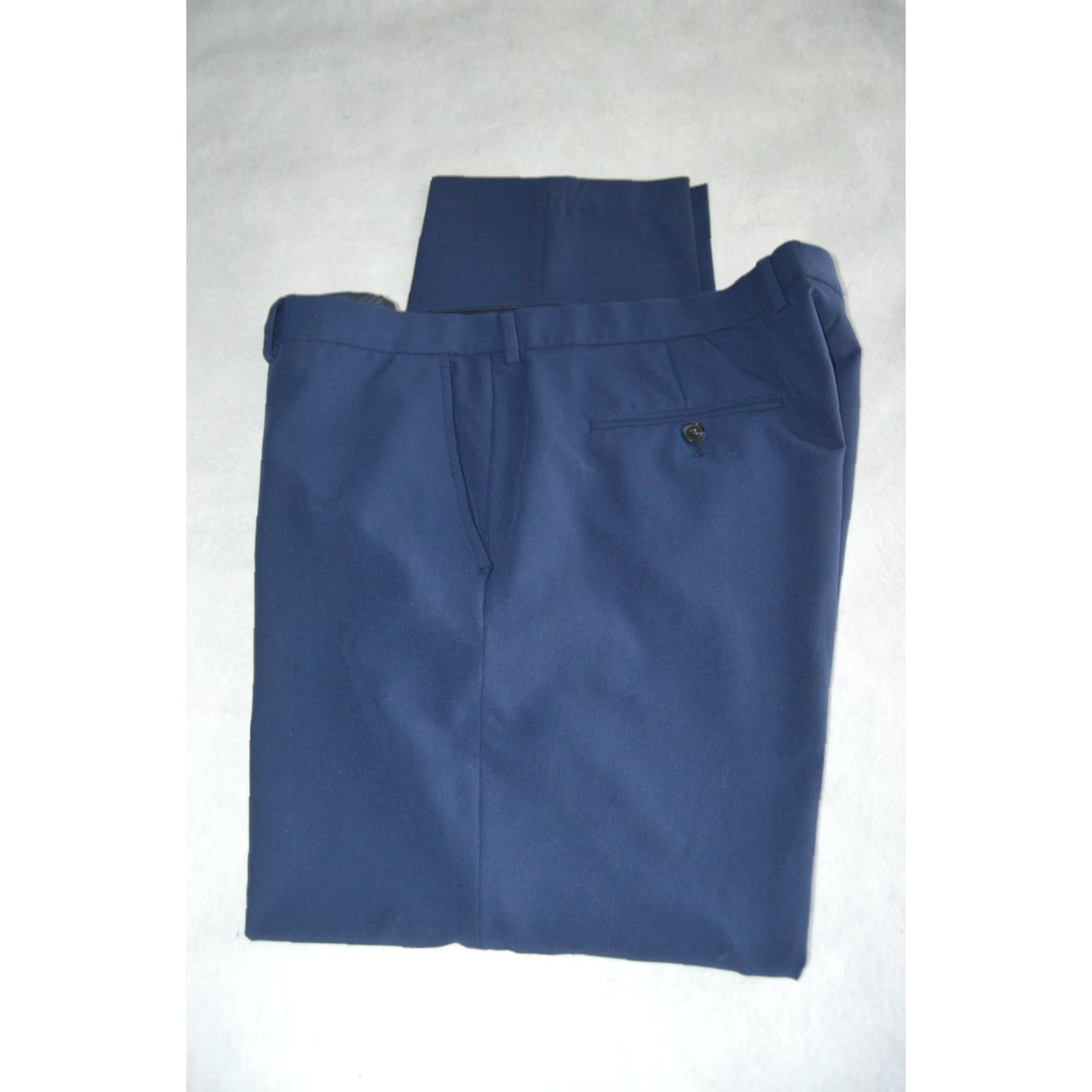 Nautica Nautica Pants Flat Front Solid Blue 40W x 30L Mens Dress Pants Regular Size 40 Navy Blue Nautica 40Wx30L Mens Pants Size US 40 / EU 56 - 4 Thumbnail
