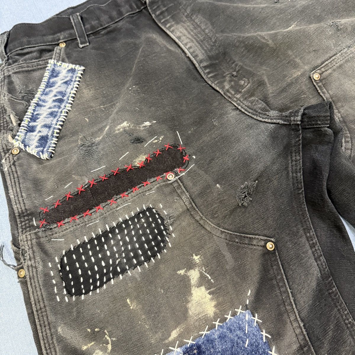Carhartt Japanese Sashiko Carhartt Double Knee Denim Size US 32 / EU 48 - 7 Thumbnail
