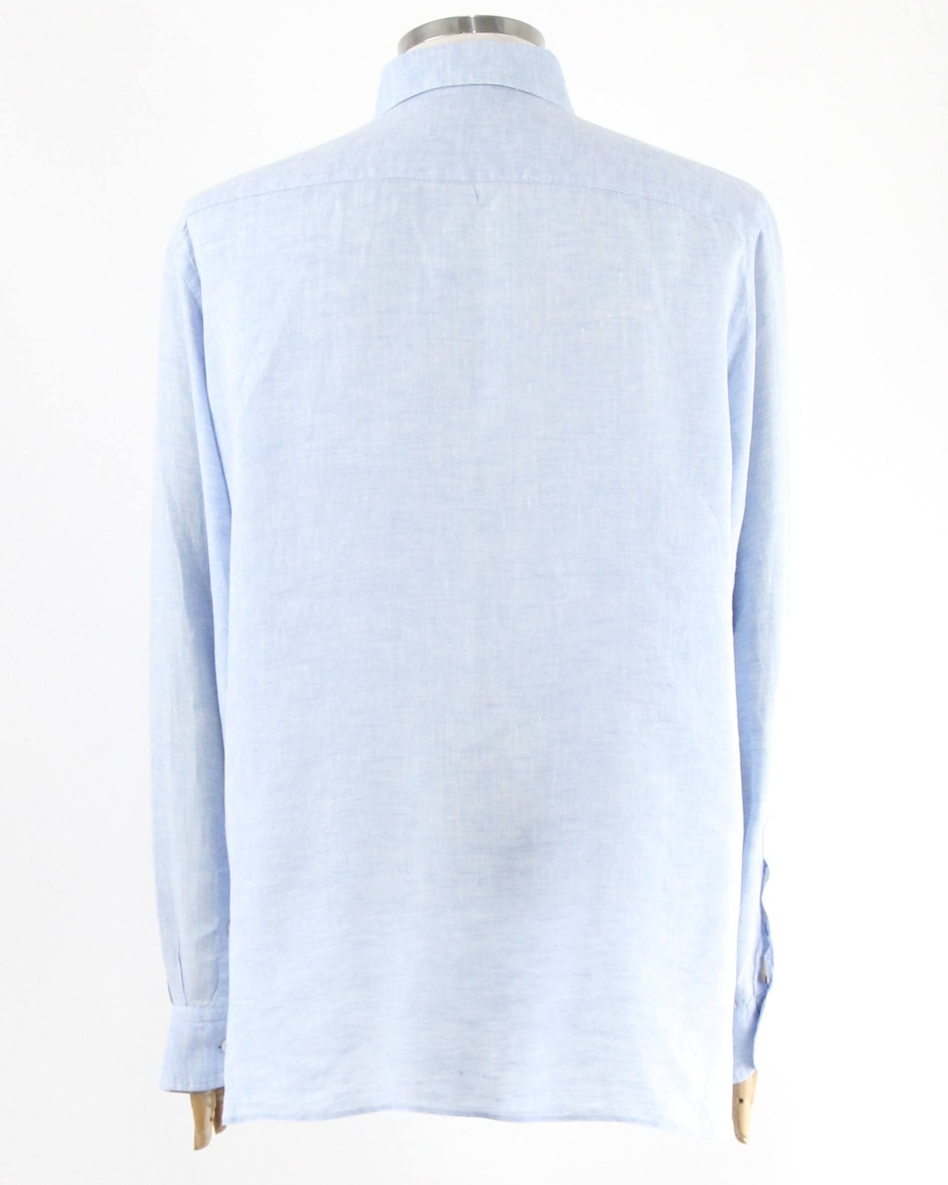 Hackett HACKETT LONDON Linen blue shirt Size US XL / EU 56 / 4 - 3 Thumbnail
