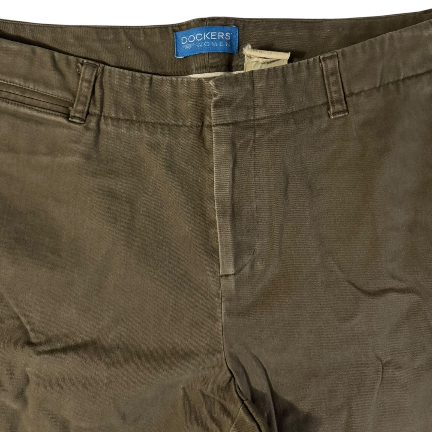 Dockers Dockers Women’s Dark Green Flat Front Khakis Size 12 Medium Size 34" / US 12 / IT 48 - 2 Thumbnail