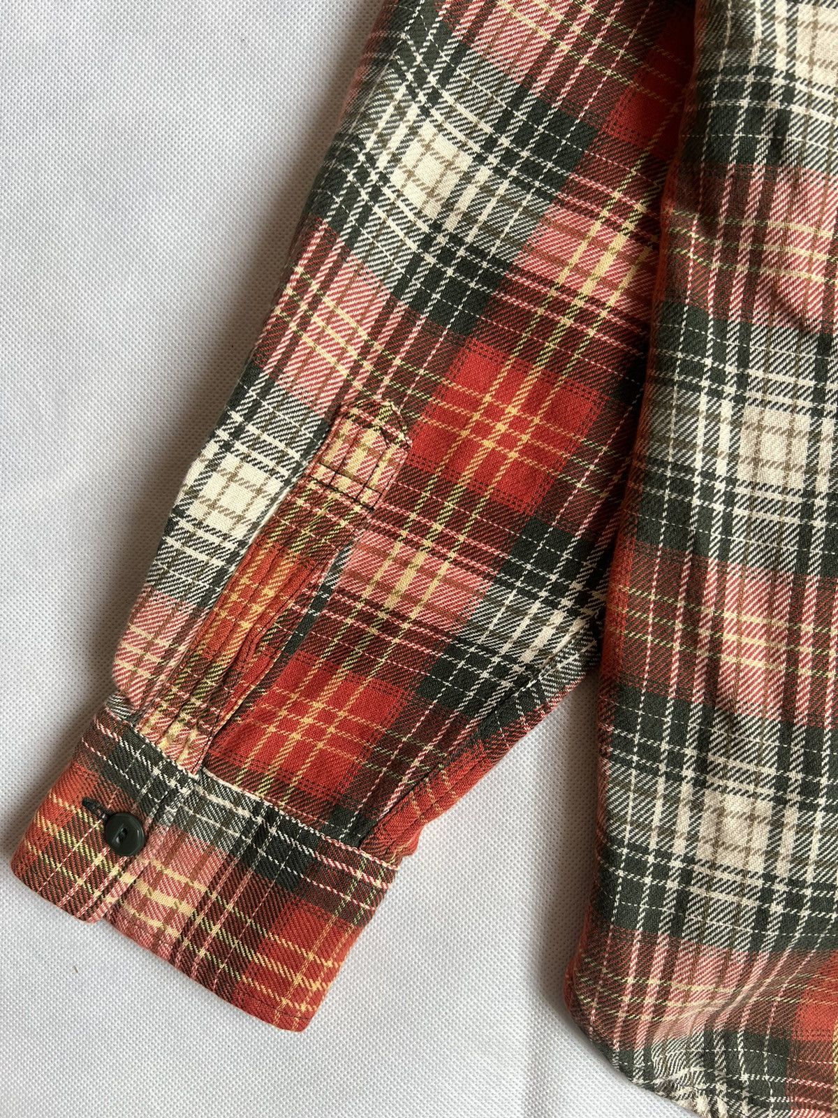 Levi's Vintage Levis Orange Plaid Button Up Flannel Shirt Size US M / EU 48-50 / 2 - 8 Thumbnail