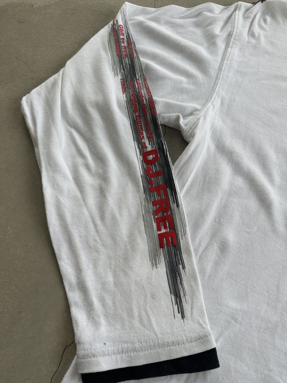 Japanese Brand × Vintage VINTAGE DJ.FREE DOUBLE LAYER NECK AND CUFF LS TEE Size US L / EU 52-54 / 3 - 7 Thumbnail