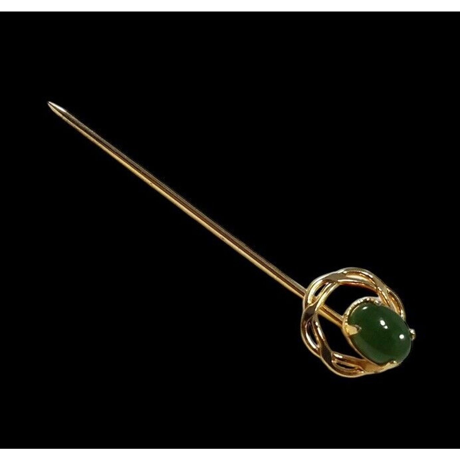 Other Arthur Pepper ART Stick Pin 1/20th 12k GF Nephrite Jade Size ONE SIZE - 9 Thumbnail