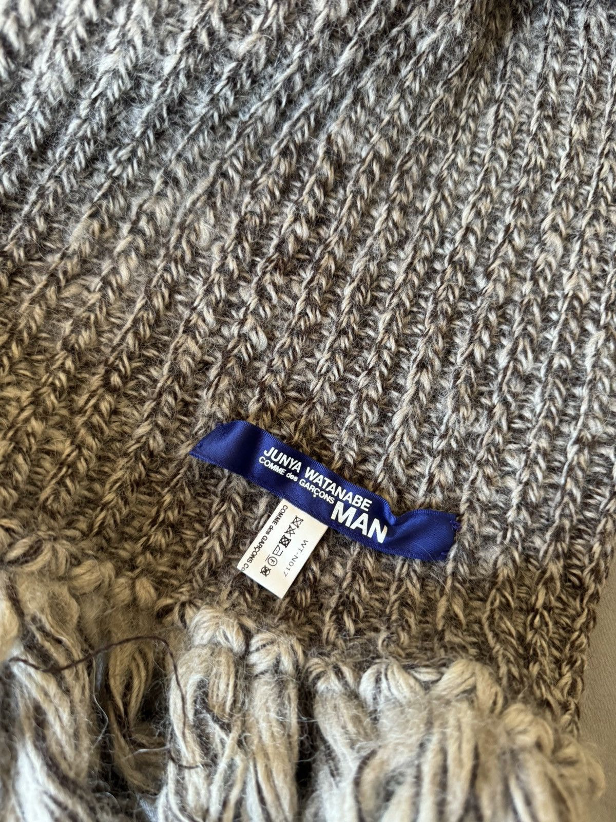 Junya Watanabe Beige Wool Blended Scarf Size ONE SIZE - 3 Thumbnail
