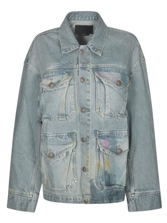 R13 R13 Women Coats WD112 D224B Blue Size S / US 4 / IT 40 - 1 Thumbnail