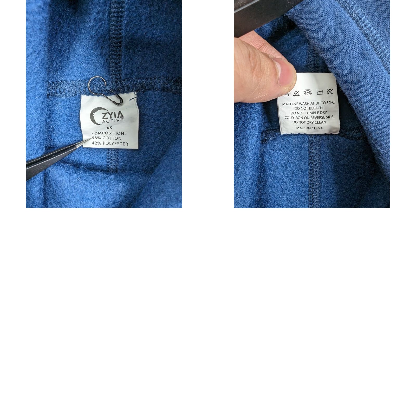 Vintage Zyia Active Women’s Navy Blue Oh So Soft Hoodie with Thumbholes Size XS Size XS / US 0-2 / IT 36-38 - 8 Thumbnail