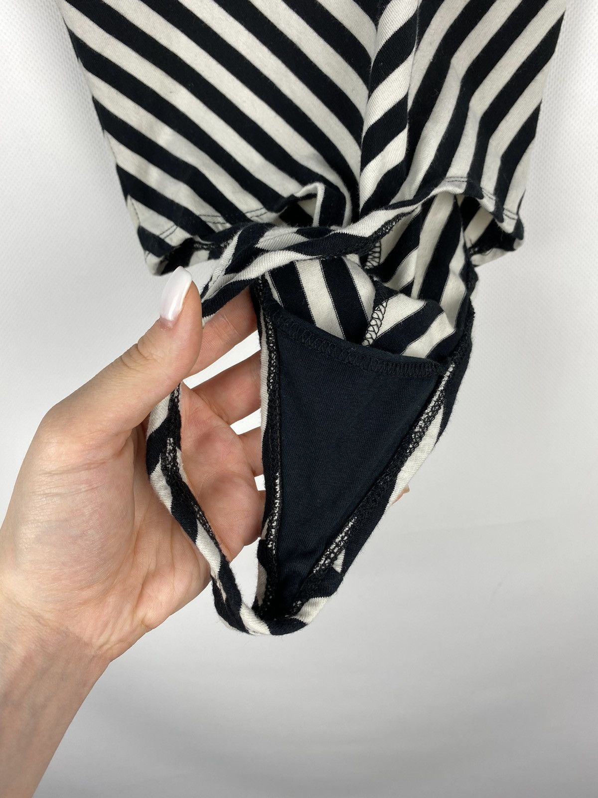 Allsaints × Japanese Brand Allsaints Keavey Stripe SS Bodysuit T Shirt size XS Size XS / US 0-2 / IT 36-38 - 19 Thumbnail