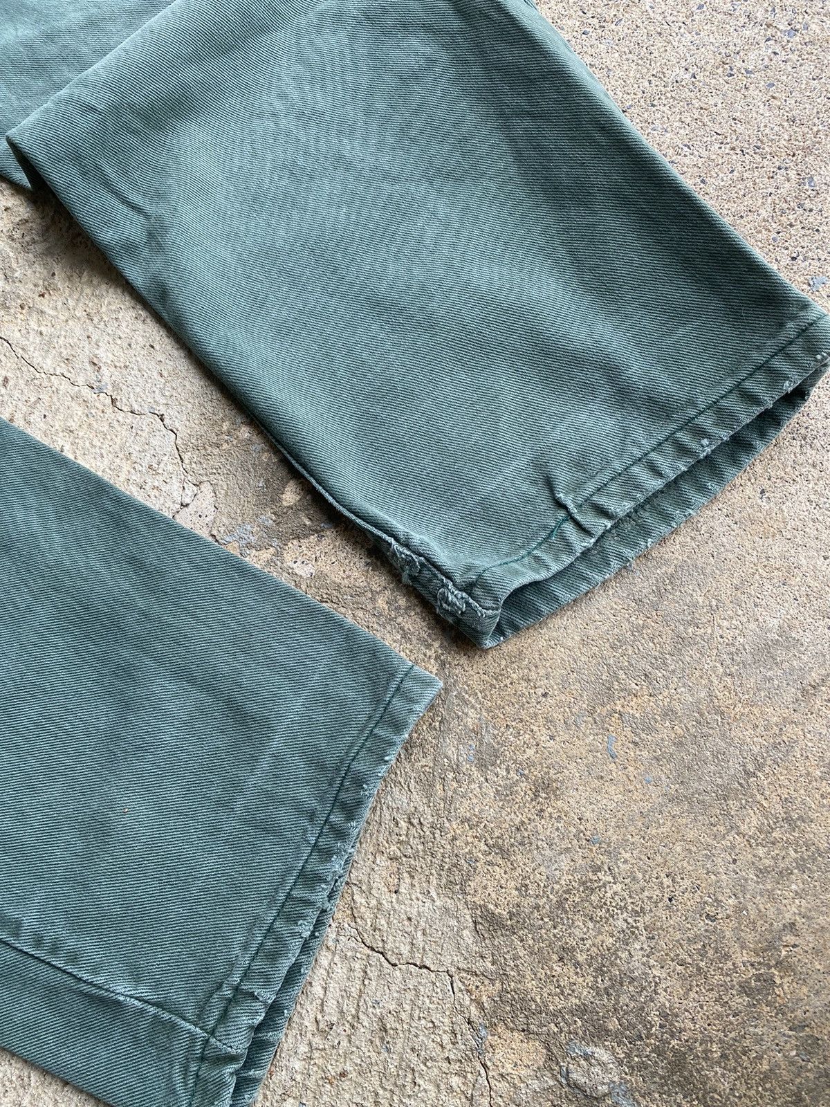 Faded Glory × Vintage Vintage 90’s Faded Glory Carhartt Style Faded Green Jeans Size US 32 / EU 48 - 5 Thumbnail