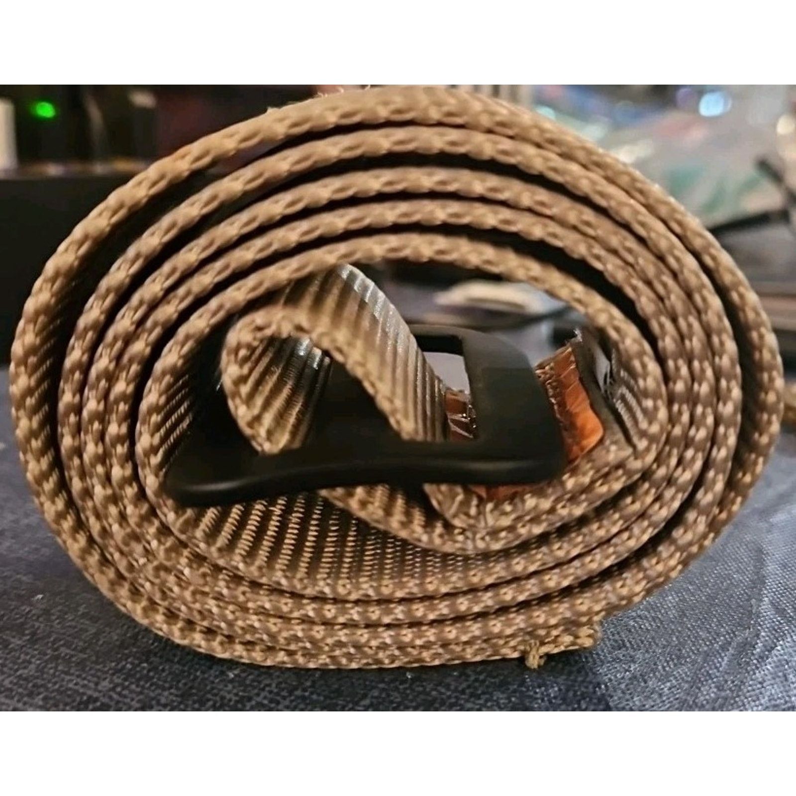 Other Khaki Web Belt 37.5 X 1.75" Fits 34" Buckle + Touch Fastener Size 34 - 1 Thumbnail