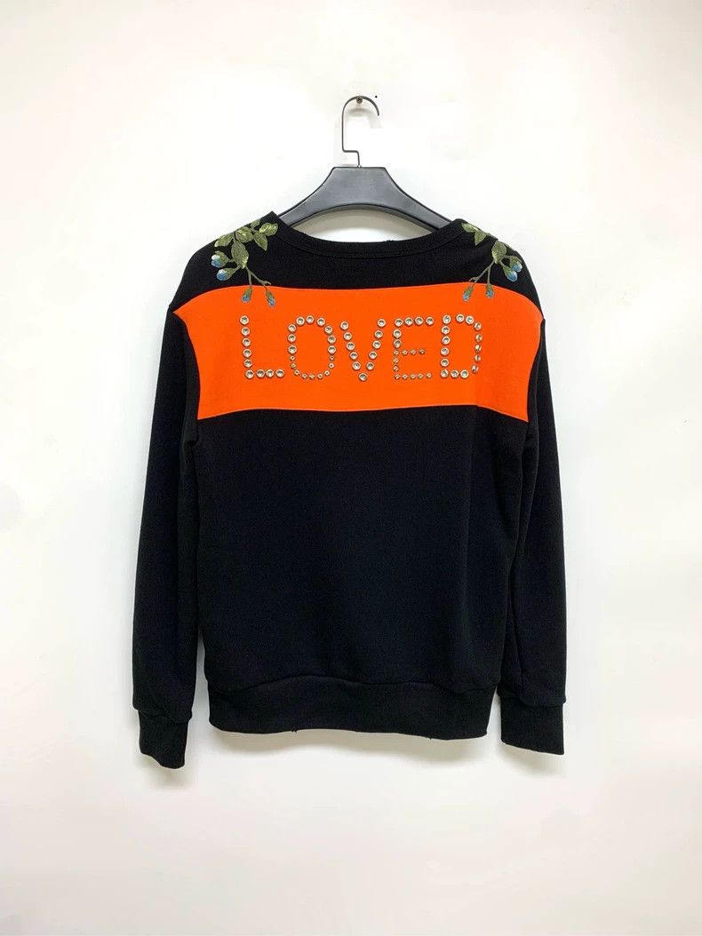 Gucci Gucci Rivet heavy industry floral embroidery round-neck swe Size US M / EU 48-50 / 2 - 2 Thumbnail