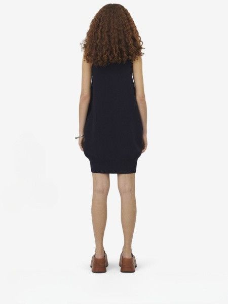 Alexander McQueen o1srvl11e0326 Knitted Mini Dress in Navy Size L / US 10 / IT 46 - 4 Thumbnail