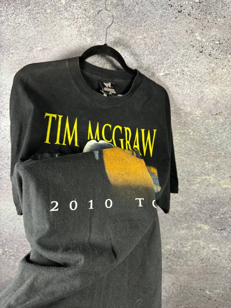 Vintage × WWE Tim McGraw Tour T Shirt Adult Black Faded Lady Antebellum Size US XL / EU 56 / 4 - 6 Thumbnail