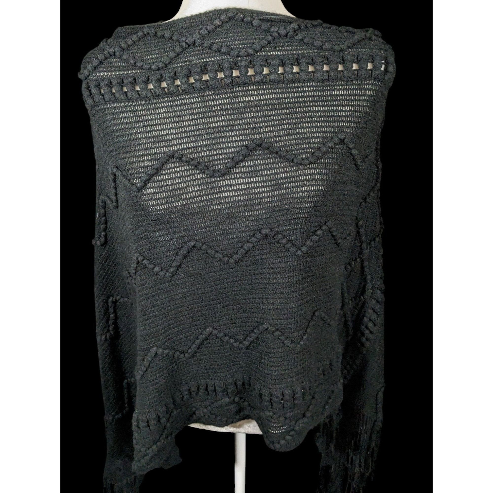 Other Shihreen Gothic Asymmetrical Fringe Poncho Size ONE SIZE - 9 Thumbnail