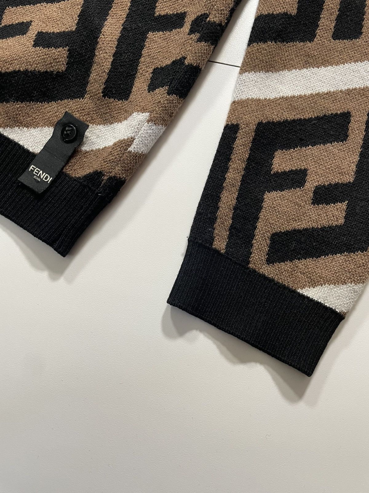 Fendi FENDI Diagonal Monogram Sweater Size US M / EU 48-50 / 2 - 2 Thumbnail